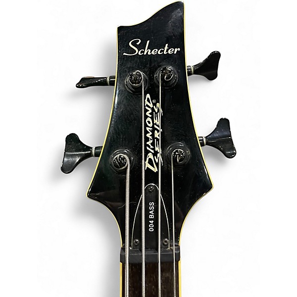 Used Schecter Guitar Research Diamond Series 004 Bass Crimson Red Trans Electric Bass Guitar