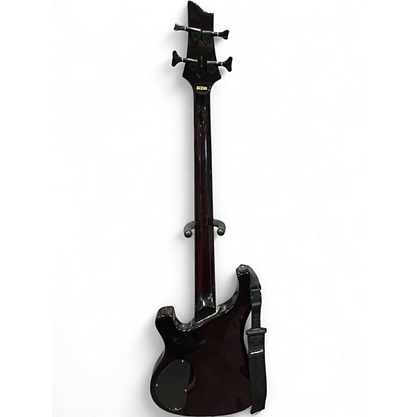 Used Schecter Guitar Research Diamond Series 004 Bass Crimson Red Trans Electric Bass Guitar