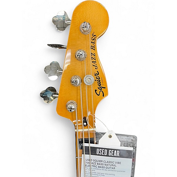 Used Squier Classic Vibe 70s Jazz Bass Natural Electric Bass Guitar