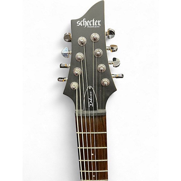 Used Schecter Guitar Research C8 deluxe Matte black Solid Body Electric Guitar