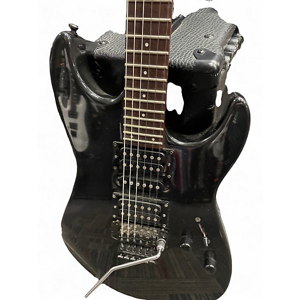 Used 2001 Squier STAGEMASTER Black Solid Body Electric Guitar