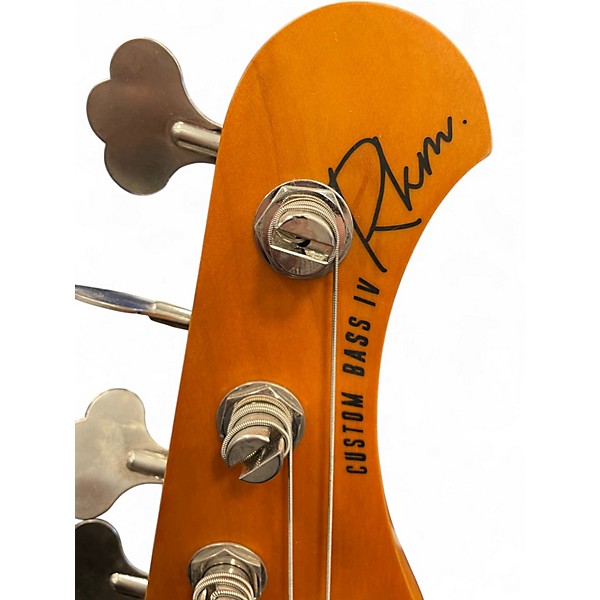 Used Rkm Custom Bass IV Road Worn White Electric Bass Guitar