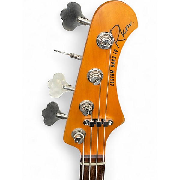 Used Rkm Custom Bass IV Road Worn White Electric Bass Guitar