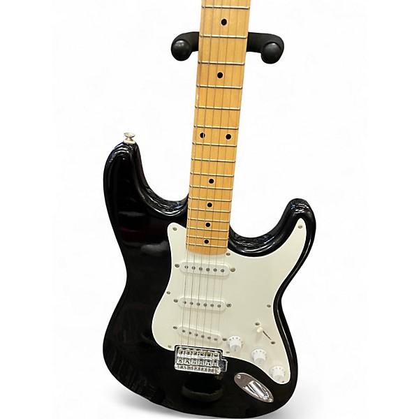 Used Squier Stratocaster Black Solid Body Electric Guitar