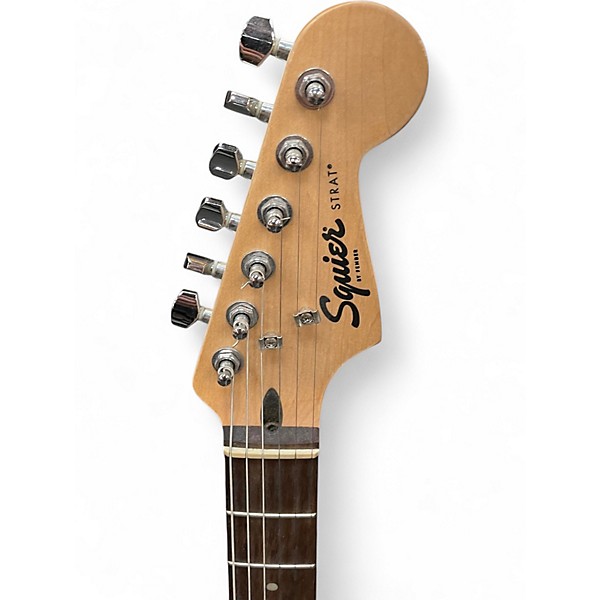 Used Squier Affinity Stratocaster Black and White Solid Body Electric Guitar