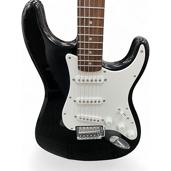 Used Squier Affinity Stratocaster Black and White Solid Body Electric Guitar