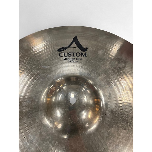 Used Zildjian 20in A Custom Medium Ride Cymbal
