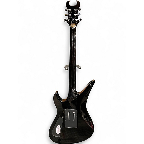 Used Schecter Guitar Research Synyster Gates Signature Custom Black with Silver Pinstripes Solid Body Electric Guitar
