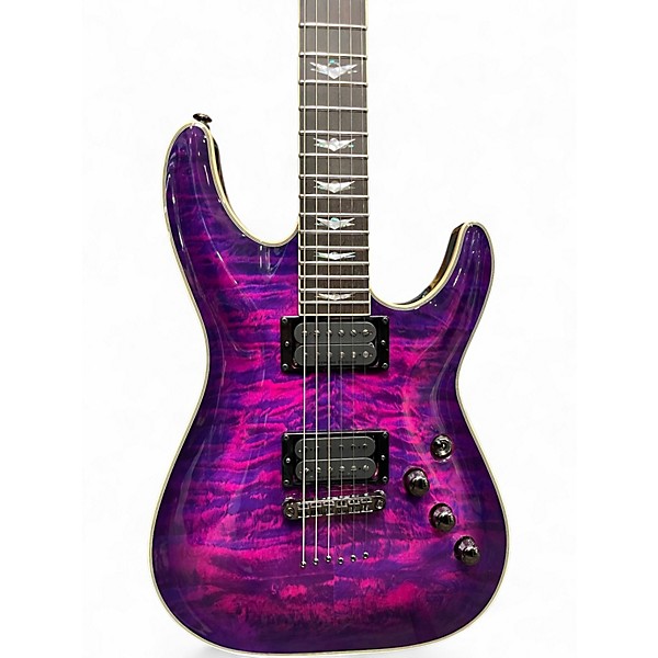 Used Schecter Guitar Research Omen Extreme 6 Electric Magenta Solid Body Electric Guitar