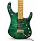Used Ernie Ball jp15 green flame top Solid Body Electric Guitar