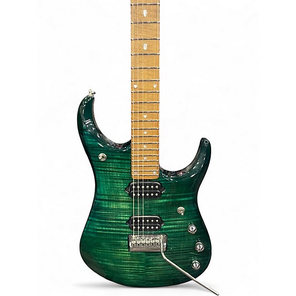 Used Ernie Ball jp15 green flame top Solid Body Electric Guitar
