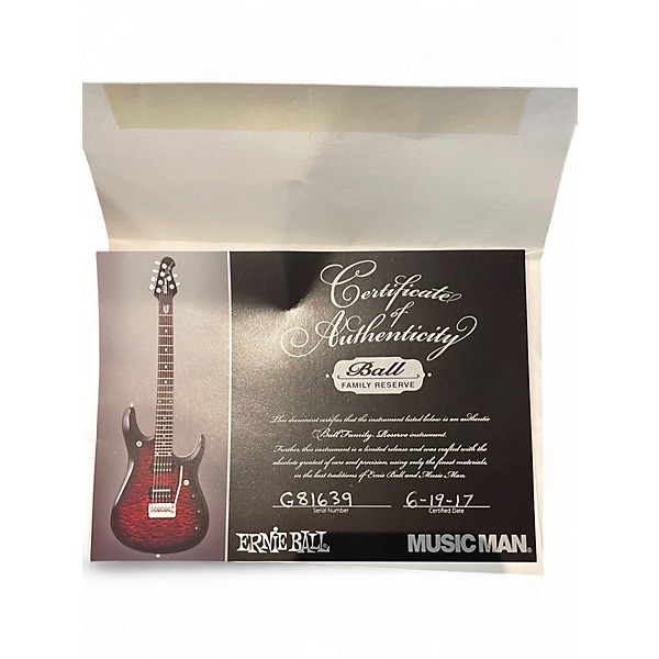 Used Ernie Ball jp15 green flame top Solid Body Electric Guitar