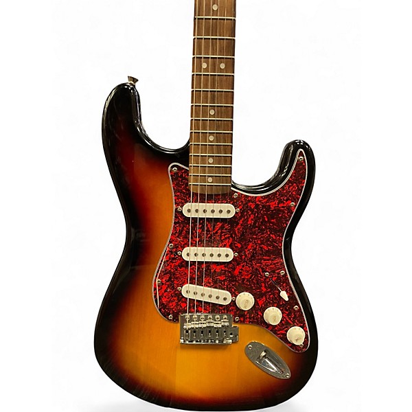 Used Squier Standard Stratocaster 2 Tone Sunburst Solid Body Electric Guitar