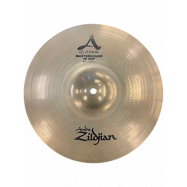 Used Zildjian 14in A Custom Mastersound Hi Hat Pair Cymbal