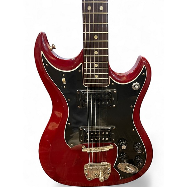 Vintage 1970s Hagstrom HG801 RED Solid Body Electric Guitar