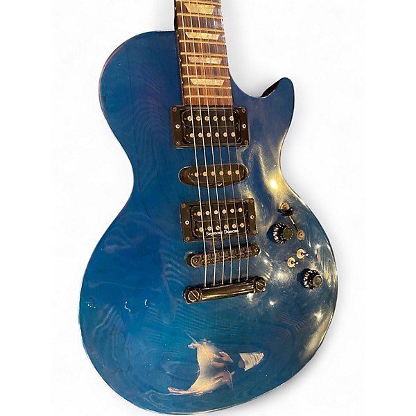 Vintage 1993 Gibson Les Paul Studio Lite M-III Trans Blue Solid Body Electric Guitar