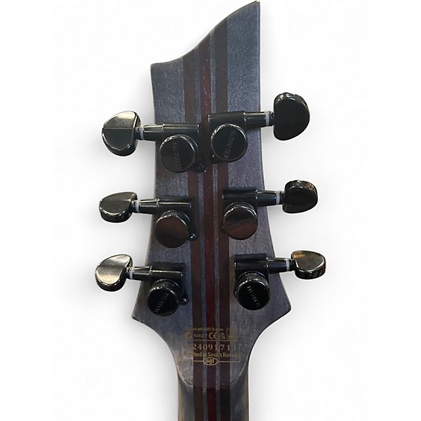 Used Schecter Guitar Research C-1 HT SLS Elite Evil TWIN BLACK Solid Body Electric Guitar