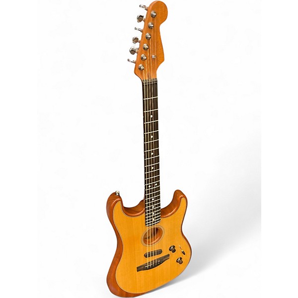 Used Fender American Acoustasonic Stratocaster Natural Acoustic Electric Guitar