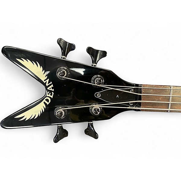 Vintage 1995 Dean V TOUR Black Electric Bass Guitar