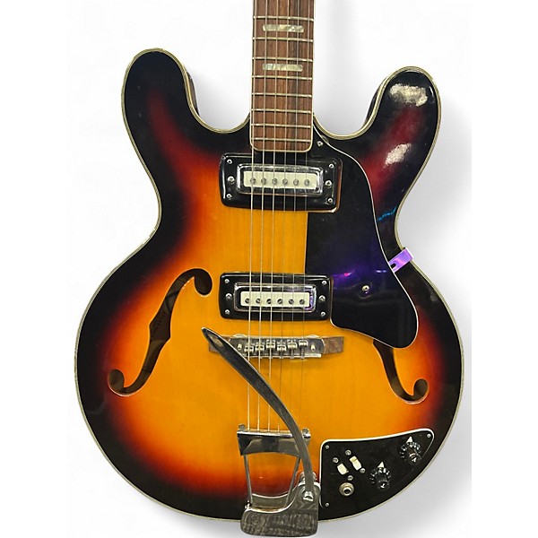 Used Atlas Sound STERLING AE252 3 Color Sunburst Hollow Body Electric Guitar