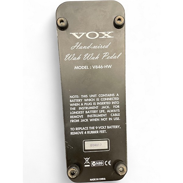 Used VOX V846HW Hand Wired Wah Effect Pedal