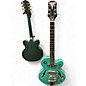 Used 2002 Epiphone Wildkat Turquoise Hollow Body Electric Guitar thumbnail