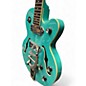 Used 2002 Epiphone Wildkat Turquoise Hollow Body Electric Guitar