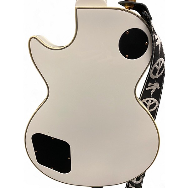 Used 2016 Epiphone Les Paul Custom Pro Alpine White Solid Body Electric Guitar