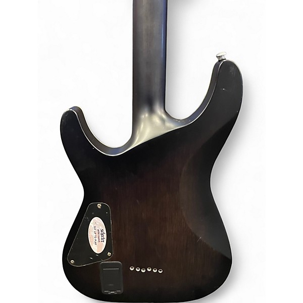 Used Schecter Guitar Research C1 Platinum Translucent Black Solid Body Electric Guitar