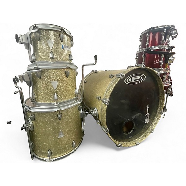 Used Orange County Drum & Percussion 4 Piece Newport Series GOLD GLITTER Drum Kit
