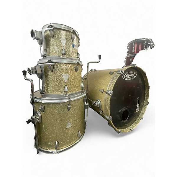 Used Orange County Drum & Percussion 4 Piece Newport Series GOLD GLITTER Drum Kit