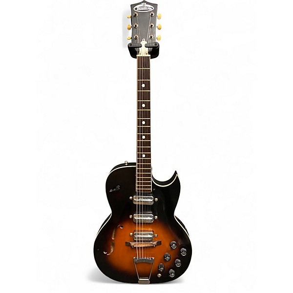Vintage 1960s Kay SPEED DEMON 2 Color Sunburst Hollow Body Electric Guitar
