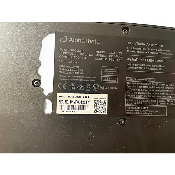 Used AlphaTheta DDJ-FLX2 DJ Controller