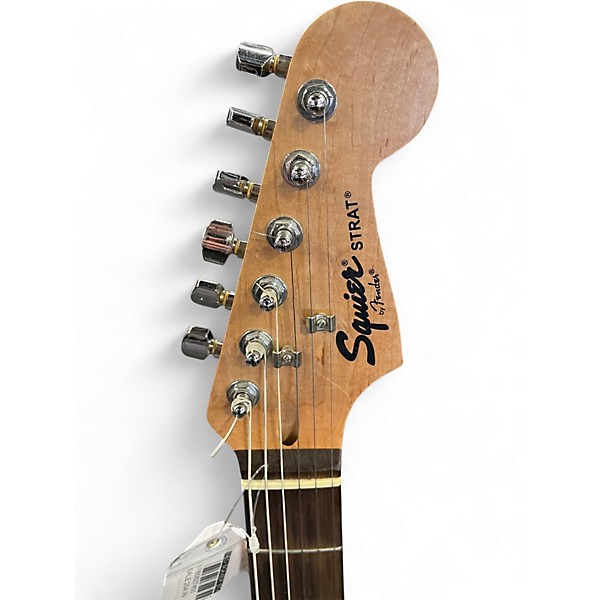 Used Squier Standard Stratocaster Black Solid Body Electric Guitar