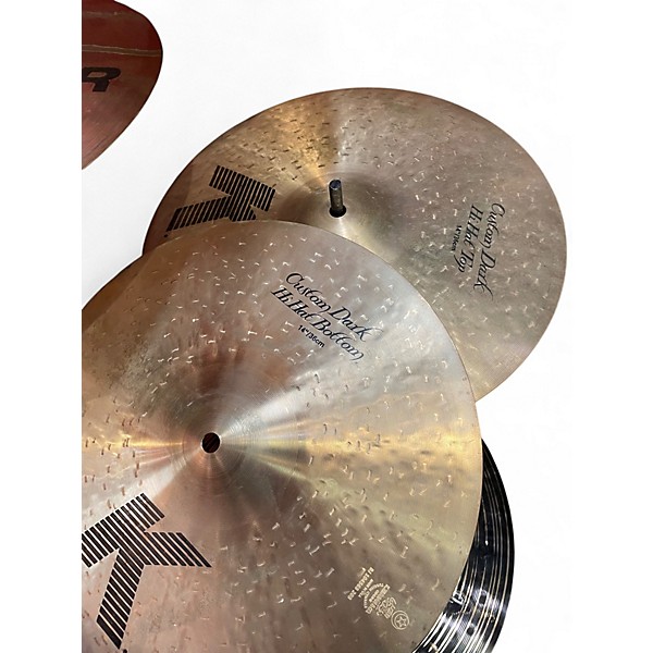 Used Zildjian 14in K Custom Dark Hi Hat Pair Cymbal