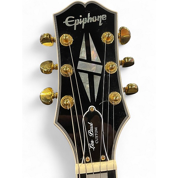 Used Epiphone Les Paul Custom Ebony Solid Body Electric Guitar