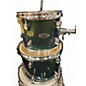 Used SPL 5 Piece UNITY II Pine Green Glitter Drum Kit