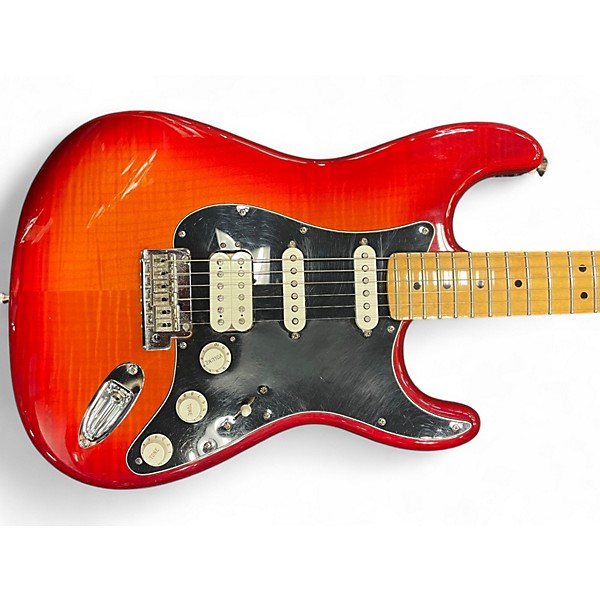 Used Fender Player Plus Stratocaster Cherry Sunburst Solid Body Electric Guitar