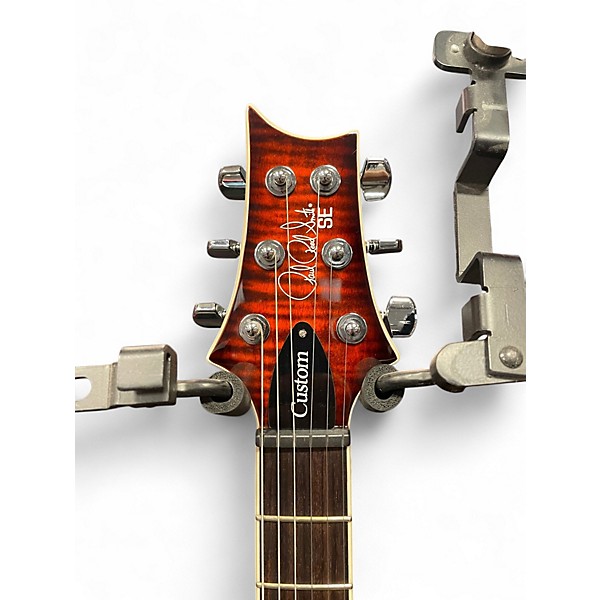 Used PRS SE Custom 24 SEMI-HOLLOW PIEZO TIGER ORANGE Hollow Body Electric Guitar