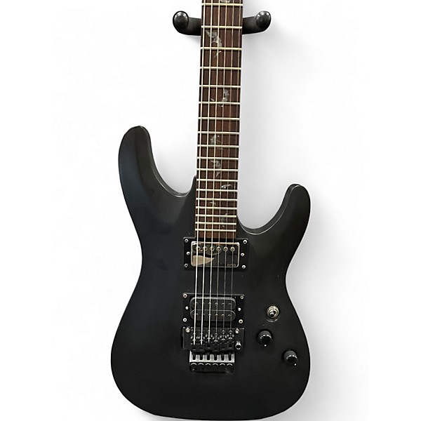 Used Schecter Guitar Research Damien  Diamond Series Floyd Rose Black Solid Body Electric Guitar