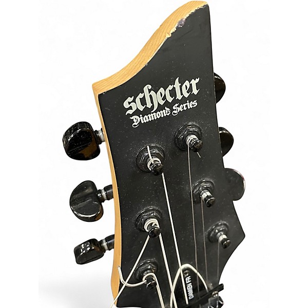 Used Schecter Guitar Research Damien  Diamond Series Floyd Rose Black Solid Body Electric Guitar