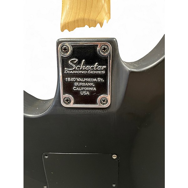 Used Schecter Guitar Research Damien  Diamond Series Floyd Rose Black Solid Body Electric Guitar