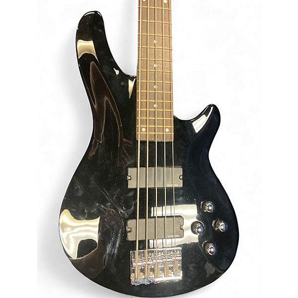Used Schecter Guitar Research Omen 5 String Black Electric Bass Guitar