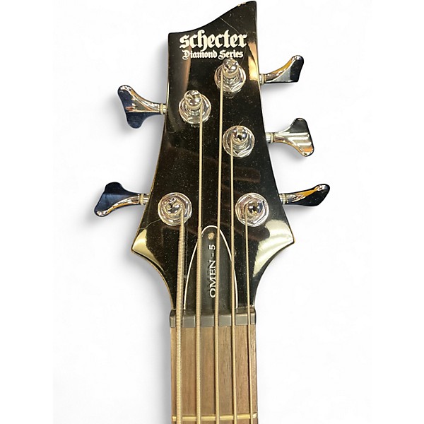 Used Schecter Guitar Research Omen 5 String Black Electric Bass Guitar