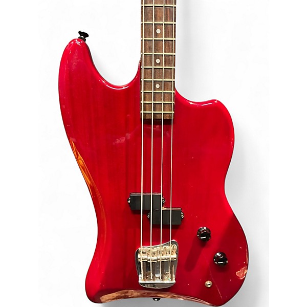 Used DeArmond Jet Star Trans Crimson Red Electric Bass Guitar