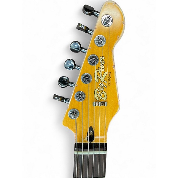 Used Big River Isabella Stratocaster Worn Black Solid Body Electric Guitar