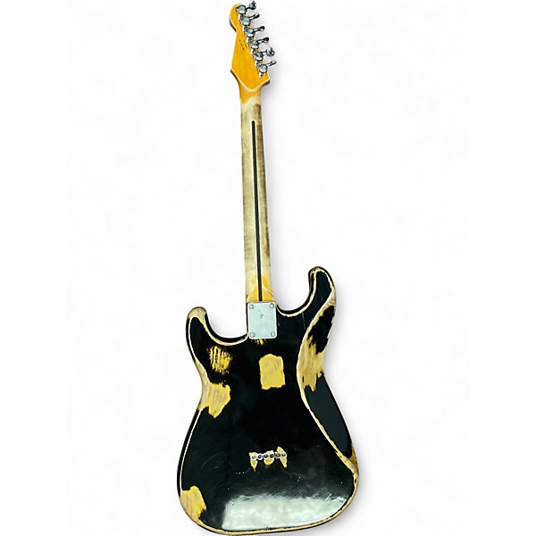 Used Big River Isabella Stratocaster Worn Black Solid Body Electric Guitar