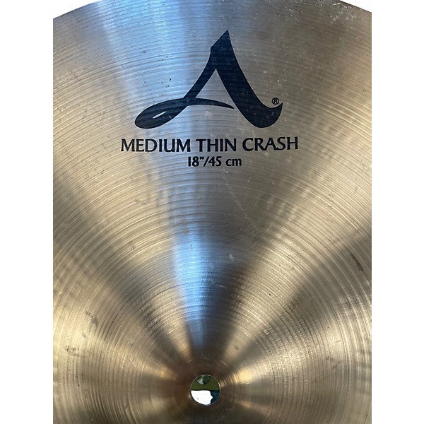 Used Zildjian 18in A Series Medium Thin Crash Cymbal