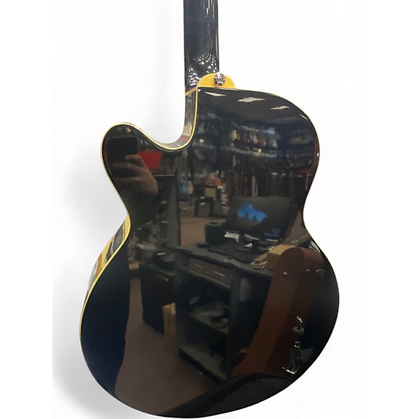 Used Ibanez AEB5E Black Acoustic Bass Guitar