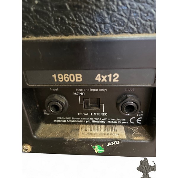 Used Marshall 1960B 4x12 300W Stereo Straight Guitar Cabinet
